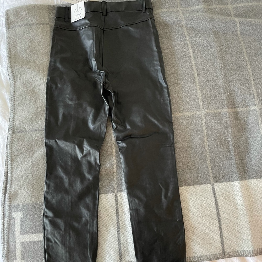 NWT Zara faux Leather leggings